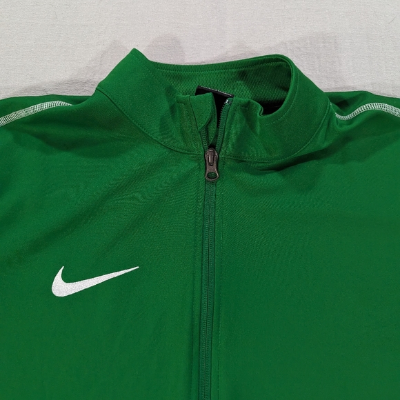 Nike Sweater Mens Large Green Dri-Fit Full Zip Jumper Activewear Golfing - Picture 6 of 13